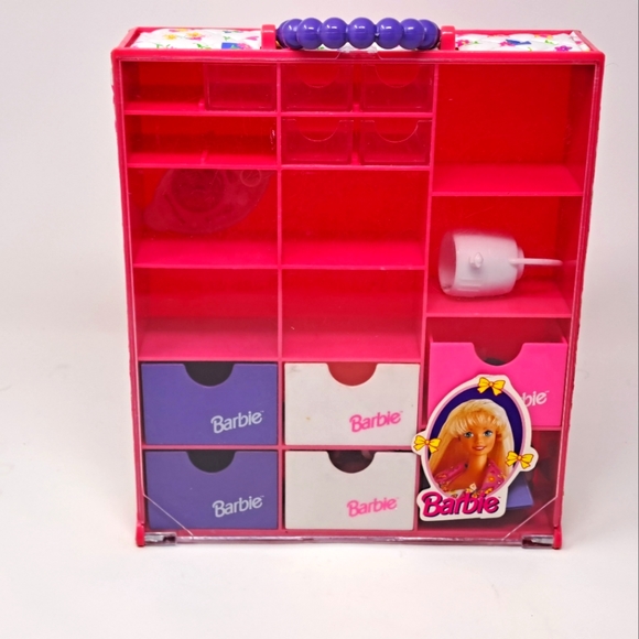 Barbie Other - 1993 Barbie Closet with Quilted Sides And Accessories
